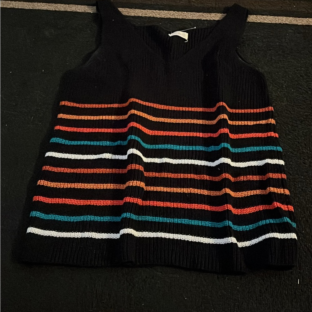 Striped Knit Tank Top